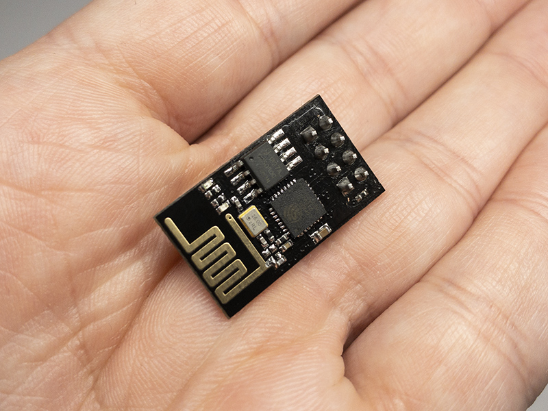 Close-up of an ESP-01 module
